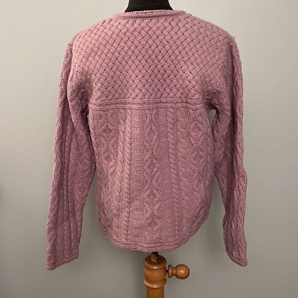 EMS Women's Lavender Knitted Woven and Patterned Sweater - Picture 3 of 5